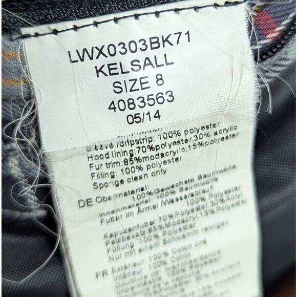 Barbour Kelsall Waxed Cotton Hooded Parka Coat Olive Green Size 4 US Women’s - Picture 7 of 7